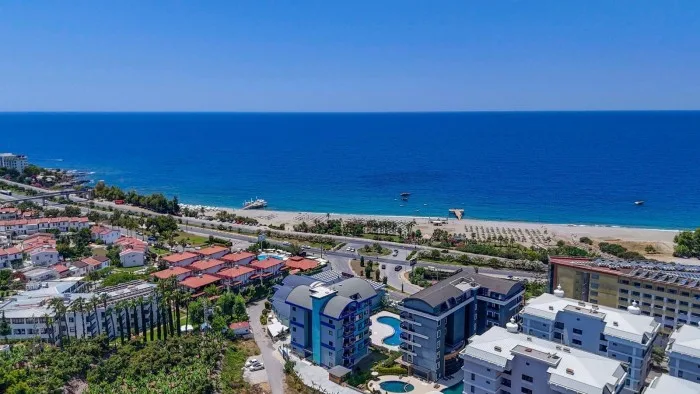 Furnished 1+1 apartment with sea view on the first coastline in Alanya, Kargicak No. 11165 [ID: 11165]